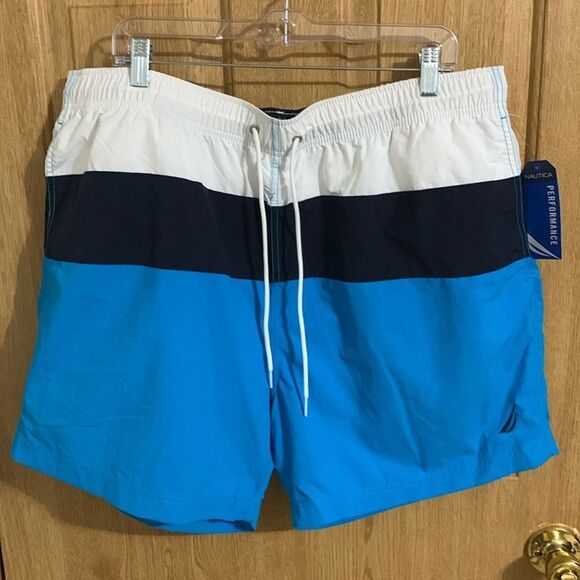 Nautica Performance Quick Dry Men’s Swim Shorts - Picture 1 of 8